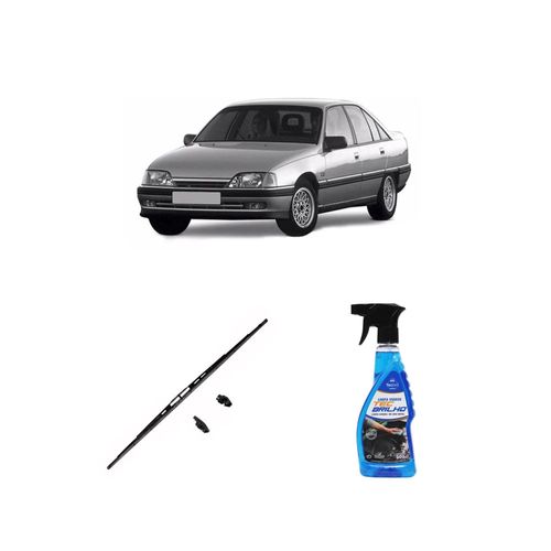 KIT LIMPA VIDROS SPRAY TECBRILHO 500ML PARA-BRISA TECBRIL + PALHETA UNIVERSAL FORTLINE 19'' REDUX32 OMEGA SUPREMA DE 1992 A 1998