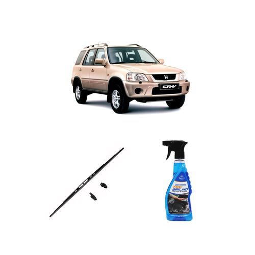 KIT LIMPA VIDROS SPRAY TECBRILHO 500ML PARA-BRISA TECBRIL + PALHETA UNIVERSAL FORTLINE 19'' REDUX32 CR-V DE 1995 A 2001