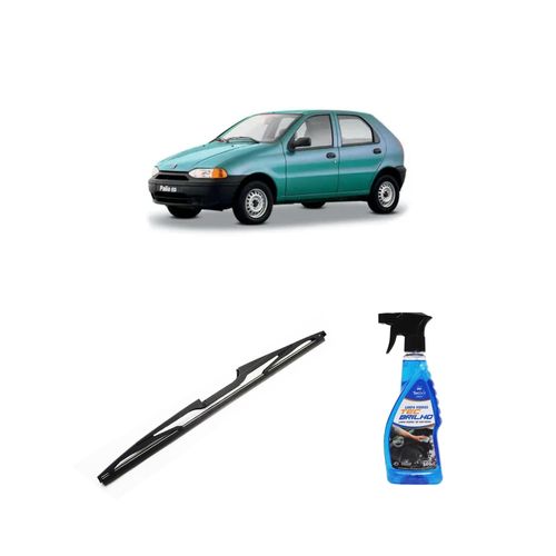 Kit Limpa Vidros Spray Tecbrilho 500mL Para-Brisa Tecbril + Palheta Totalclip Hybrid Traseira 15" Redux32 Fiat Palio de 1996 a 2011