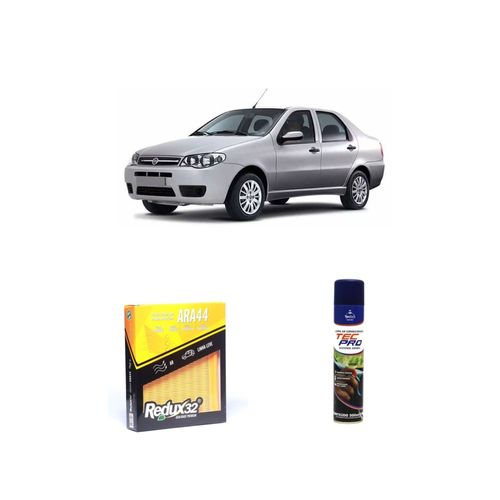 KIT FILTRO DE CABINE ARA44 + LIMPA AR CONDICIONADO SIENA 1.5 8V ÁLCOOL RST DE 2003 A 2004