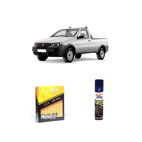 KIT FILTRO DE CABINE ARA44 + LIMPA AR CONDICIONADO STRADA 1.6 16V GASOLINA LX DE 2001 A 2003