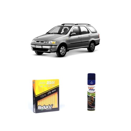 KIT FILTRO DE CABINE ARA44 + LIMPA AR CONDICIONADO PALIO WEEKEND 1.0 8V GASOLINA MPI DE 1999 A 2000