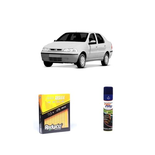 KIT FILTRO DE CABINE ARA44 + LIMPA AR CONDICIONADO SIENA 1.6 8V GASOLINA SPI / SPORT DE 1997 A 1999