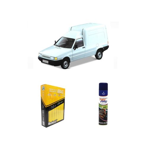 KIT FILTRO DE CABINE ARA43 + LIMPA AR CONDICIONADO FIORINO 1.3 8V GASOLINA FURGÃO FIRE DE 2002 A 2006