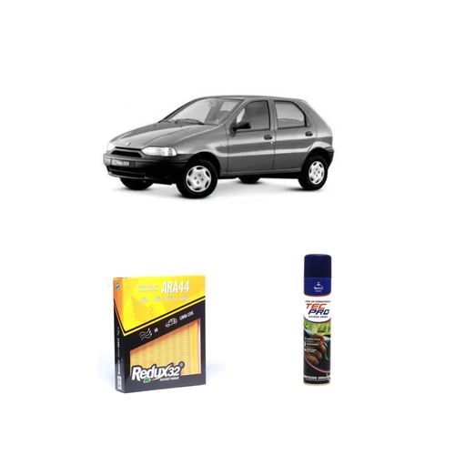 KIT FILTRO DE AR ARA44 + LIMPA AR CONDICIONADO PALIO 1.3 8V FLEX FIRE DE 2002 A 2005