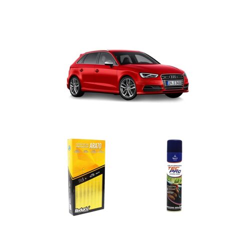 KIT FILTRO DE AR ARA70 + LIMPA AR CONDICIONADO S3 1.8 GASOLINA QUATTRO DE 1999 A 2003