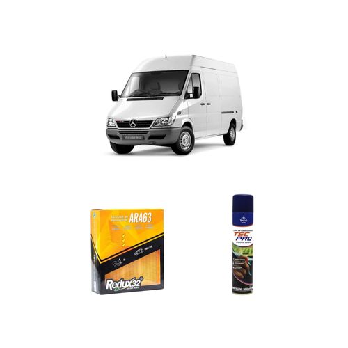 KIT FILTRO DE AR ARA63 + LIMPA AR CONDICIONADO SPRINTER OM 611 LA II / 21 DIESEL 311 CDI DE 1/2001 A 12/2004