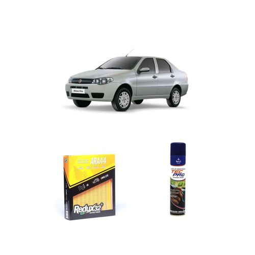 KIT FILTRO DE CABINE ARA44 + LIMPA AR CONDICIONADO SIENA 1.6 16V GASOLINA ELX / SPI / HL / EL DE 1997 A 1999