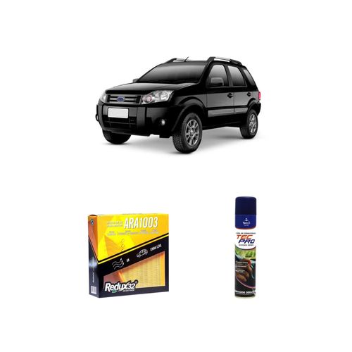KIT FILTRO DE AR ARA1003 + LIMPA AR CONDICIONADO ECOSPORT 2.0 GASOLINA DURATECH HE (CÂMBIO AUTOMÁTICO) DE 11/2006 A 12/2008