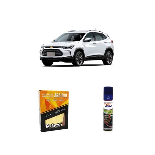 KIT FILTRO DE AR ARA1010 + LIMPA AR CONDICIONADO TRACKER 1.0 12V 3CIL TURBO FLEX 116CV DE 2020 A 2021