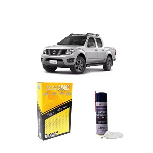 KIT FILTRO DE AR ARA95 + LIMPA AR CONDICIONADO FRONTIER 2.5 DIESEL (NACIONAL ATTACK SE/LE/SL/SV) DE 2012 A 2021