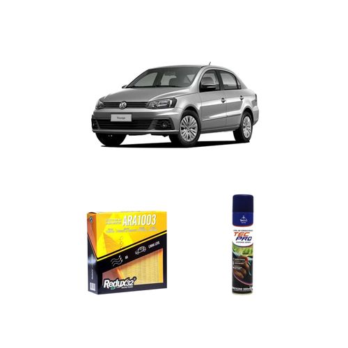 KIT FILTRO DE AR ARA1003 + LIMPA AR CONDICIONADO VOYAGE 1.6 8V MSI FLEX DE 2014 A 2021