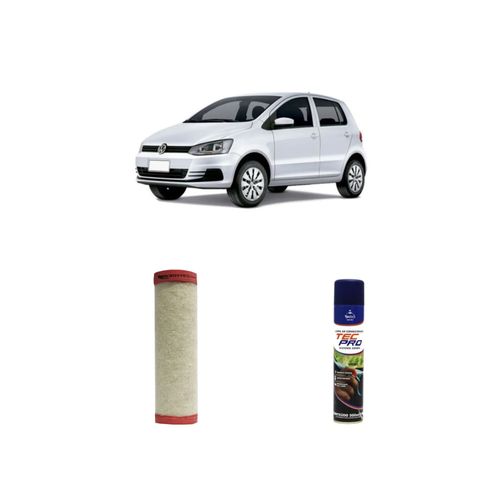 KIT FILTRO DE AR ARA72 + LIMPA AR CONDICIONADO FOX 1.6 8V GASOLINA SPORTLINE / PLUS / CFL DE 2003 A 2004