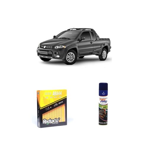 KIT FILTRO DE CABINE ARA44 + LIMPA AR CONDICIONADO STRADA 1.8 8V GASOLINA/FLEX ADVENTURE DE 2002 A 2005