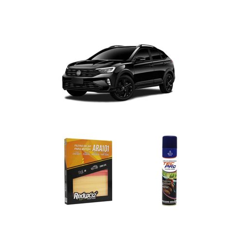 KIT FILTRO DE AR ARA101 + LIMPA AR CONDICIONADO NIVUS 1.0 12V TSI FLEX DE 6/2020 A 2021