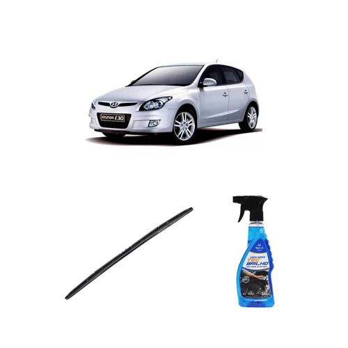 Kit Limpa Vidros Spray Tecbrilho 500mL Para-Brisa Tecbril + Palheta Totalclip Hybrid 26" Redux32 Hyundai I30 de 2013 a 2016