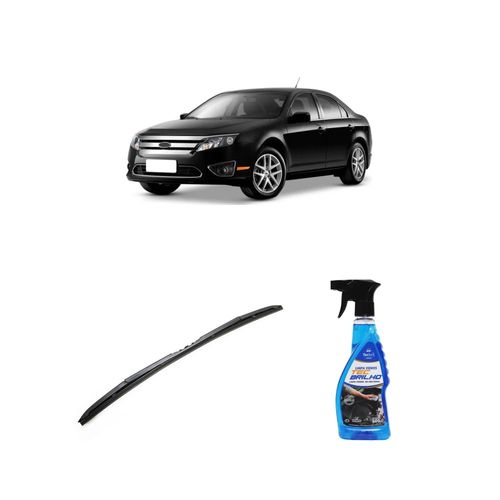 Kit Limpa Vidros Spray Tecbrilho 500mL Para-Brisa Tecbril + Palheta Totalclip Hybrid 24" Redux32 FUSION de 2006 a 2012