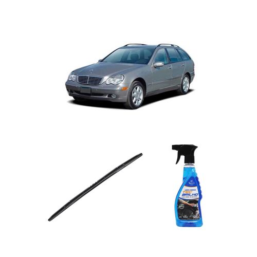 Kit Limpa Vidros Spray Tecbrilho 500mL Para-Brisa Tecbril + Palheta Totalclip Hybrid 26" Redux32 Mercedes Benz CLASSE E 320 de 2002 a 2008