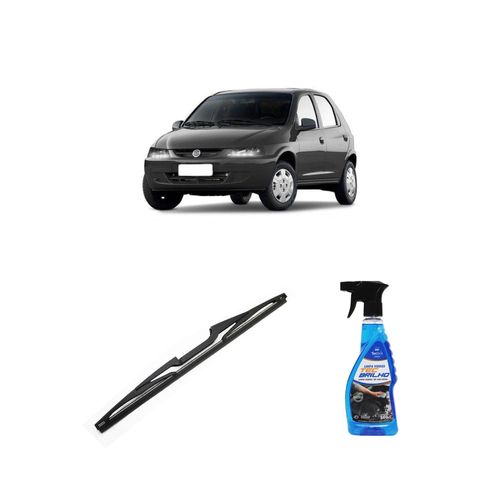 Kit Limpa Vidros Spray Tecbrilho 500mL Para-Brisa Tecbril + Palheta Totalclip Hybrid Traseira 14" Redux32 Chevrolet Celta de 2004 a 2013