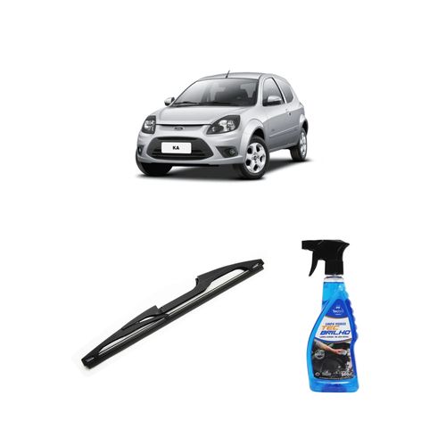 Kit Limpa Vidros Spray Tecbrilho 500mL Para-Brisa Tecbril + Palheta Totalclip Hybrid Traseira 11" Redux32 Ford KA+ de 2014 em diante