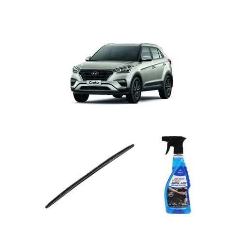 Kit Limpa Vidros Spray Tecbrilho 500mL Para-Brisa Tecbril + Palheta Totalclip Hybrid 26" Redux32 CRETA de 2017 a 2022