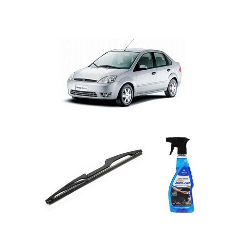 Kit Limpa Vidros Spray Tecbrilho 500mL Para-Brisa Tecbril + Palheta Totalclip Hybrid Traseira 12" Redux32 Ford Fiesta de 2005 a 2010
