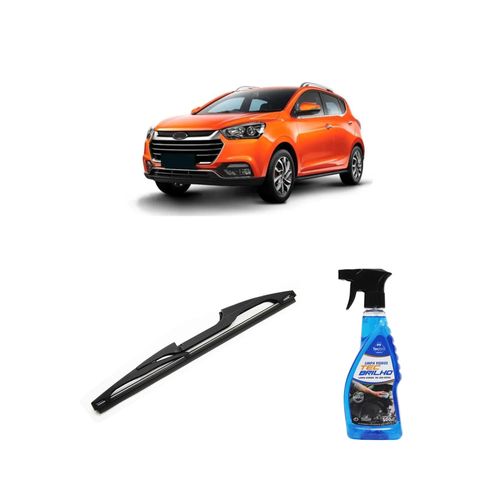 Kit Limpa Vidros Spray Tecbrilho 500mL Para-Brisa Tecbril + Palheta Totalclip Hybrid Traseira 11" Redux32 JAC T40 de 2017 em diante