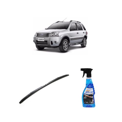 Kit Limpa Vidros Spray Tecbrilho 500mL Para-Brisa Tecbril + Palheta Totalclip Hybrid 24" Redux32 ECOSPORT de 2003 a 2004
