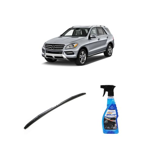 Kit Limpa Vidros Spray Tecbrilho 500mL Para-Brisa Tecbril + Palheta Totalclip Hybrid 24" Redux32 Mercedes Benz CLASSE M de 2012 a 2022