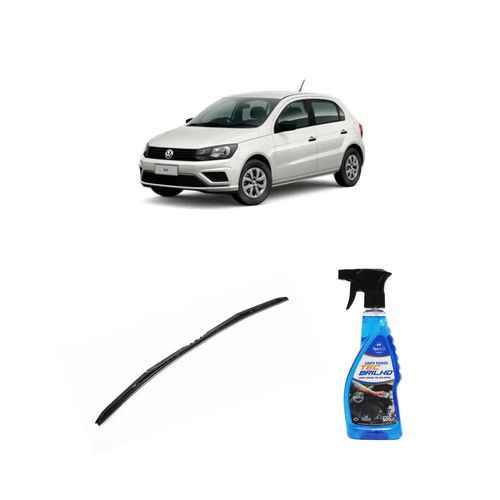 Kit Limpa Vidros Spray Tecbrilho 500mL Para-Brisa Tecbril + Palheta Totalclip Hybrid Traseira 10" Redux32 Volkswagen Gol G7 de 2017 em diante