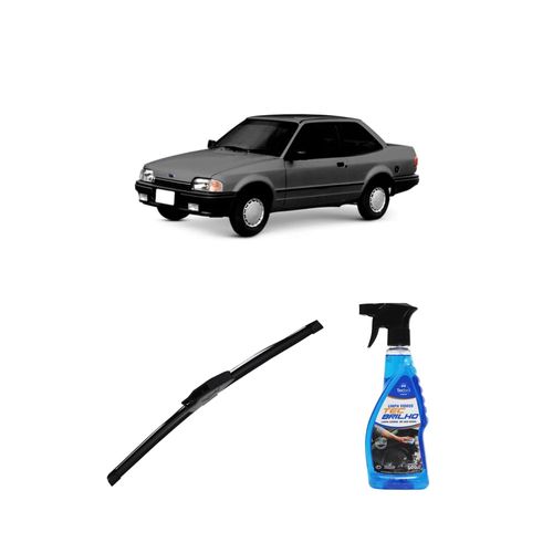 Kit Limpa Vidros Spray Tecbrilho 500mL Para-Brisa Tecbril + Palheta New Sportline 18" Redux32 Ford Verona de 1990 a 1993
