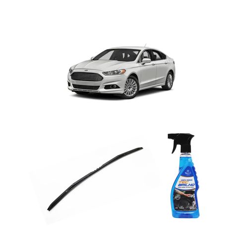 Kit Limpa Vidros Spray Tecbrilho 500mL Para-Brisa Tecbril + Palheta Totalclip Hybrid 28" Redux32 Ford Fusion de 2013 em diante