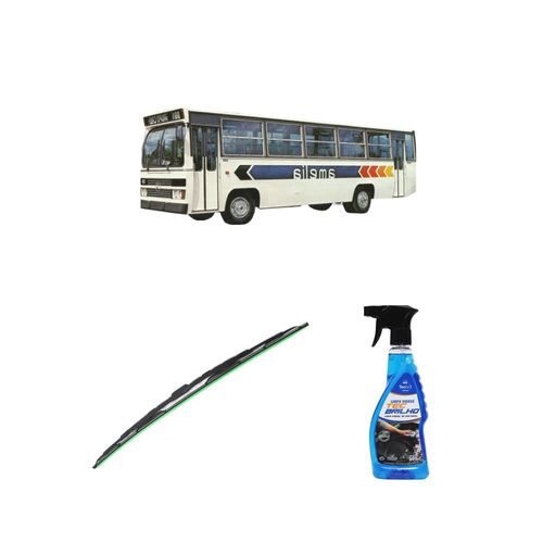Kit Limpa Vidros Spray Tecbrilho 500mL Para-Brisa Tecbril + Palheta Totalclip Truck 24" Redux32 Caio Induscar Amélia SPN de 1983 em diante