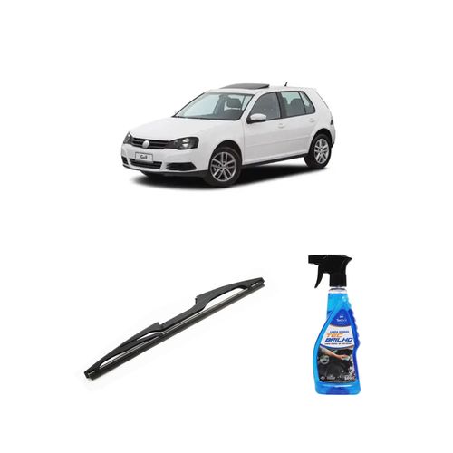 Kit Limpa Vidros Spray Tecbrilho 500mL Para-Brisa Tecbril + Palheta Totalclip Hybrid Traseira 12" Redux32 Volkswagen Golf de 2007 a 2014