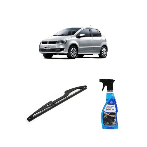 Kit Limpa Vidros Spray Tecbrilho 500mL Para-Brisa Tecbril + Palheta Totalclip Hybrid Traseira 11" Redux32 Volkswagen Fox de 2013 em diante