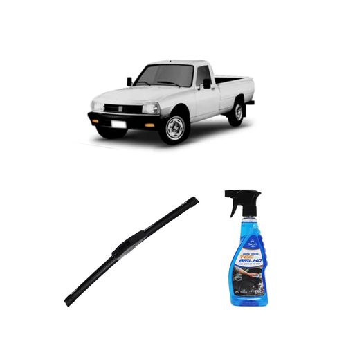 Kit Limpa Vidros Spray Tecbrilho 500mL Para-Brisa Tecbril + Palheta New Sportline 16" Redux32 Peugeot 504 de 1996 a 2006