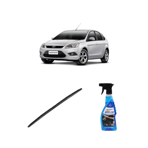 Kit Limpa Vidros Spray Tecbrilho 500mL Para-Brisa Tecbril + Palheta Totalclip Hybrid 26" Redux32 FOCUS de 2008 a 2013