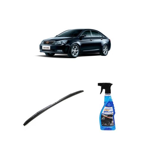 Kit Limpa Vidros Spray Tecbrilho 500mL Para-Brisa Tecbril + Palheta Totalclip Hybrid 24" Redux32 Geely EC7 de 2014 a 2014