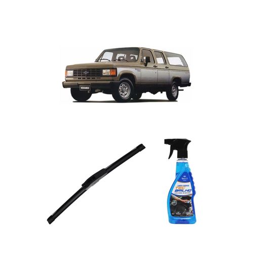 Kit Limpa Vidros Spray Tecbrilho 500mL Para-Brisa Tecbril + Palheta New Sportline 16" Redux32 Chevrolet Veraneio de 1989 a 1995
