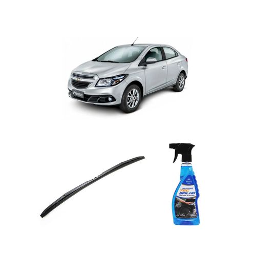 Kit Limpa Vidros Spray Tecbrilho 500mL Para-Brisa Tecbril + Palheta Totalclip Hybrid 24" Redux32 PRISMA de 2013 a 2018