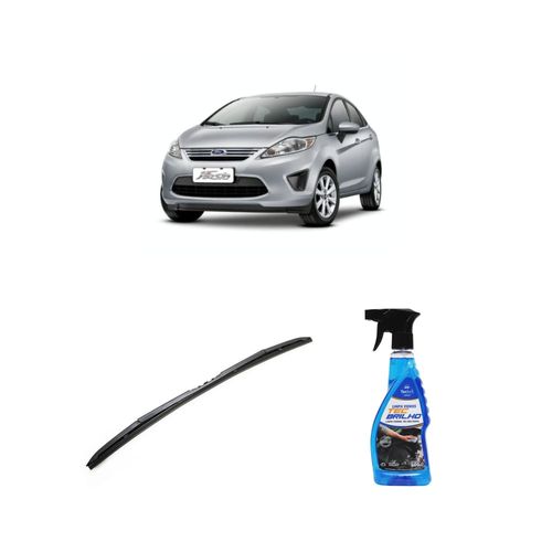 Kit Limpa Vidros Spray Tecbrilho 500mL Para-Brisa Tecbril + Palheta Totalclip Hybrid 24" Redux32 FIESTA NEW de 2011 a 2022