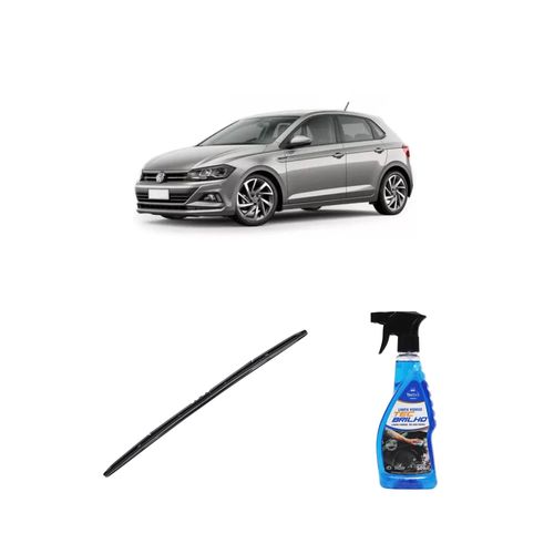 Kit Limpa Vidros Spray Tecbrilho 500mL Para-Brisa Tecbril + Palheta Totalclip Hybrid 26" Redux32 POLO de 2018 a 2022
