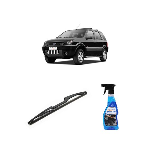 Kit Limpa Vidros Spray Tecbrilho 500mL Para-Brisa Tecbril + Palheta Totalclip Hybrid Traseira 12" Redux32 Ford Ecosport de 2005 a 2012