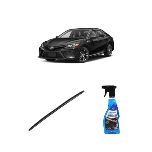 Kit Limpa Vidros Spray Tecbrilho 500mL Para-Brisa Tecbril + Palheta Totalclip Hybrid 26" Redux32 CAMRY de 2018 a 2022