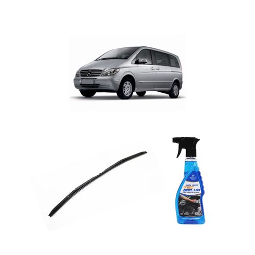 Kit Limpa Vidros Spray Tecbrilho 500mL Para-Brisa Tecbril + Palheta Totalclip Hybrid 28" Redux32 Mercedes Benz Vito de 2006 a 2014