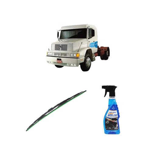 Kit Limpa Vidros Spray Tecbrilho 500mL Para-Brisa Tecbril + Palheta Totalclip Truck 24" Redux32 Mercedes Benz 1941 de 1988 a 1991