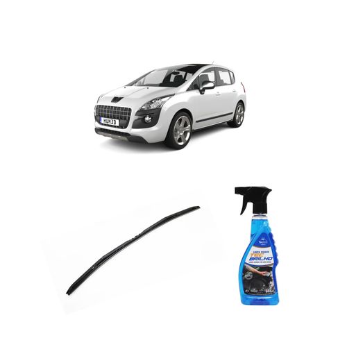 Kit Limpa Vidros Spray Tecbrilho 500mL Para-Brisa Tecbril + Palheta Totalclip Hybrid 28" Redux32 Peugeot 3008 de 2010 a 2017