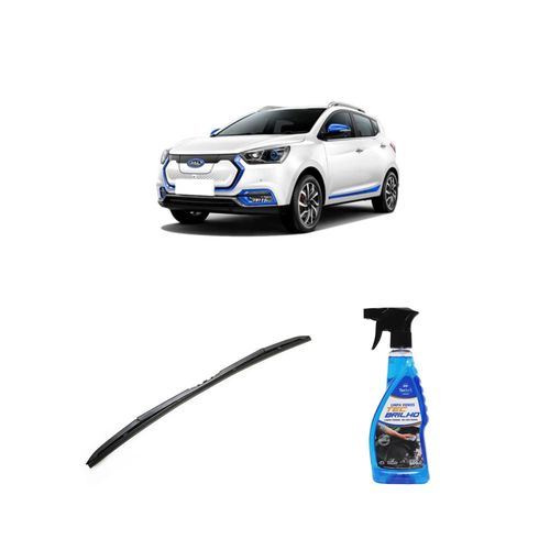 Kit Limpa Vidros Spray Tecbrilho 500mL Para-Brisa Tecbril + Palheta Totalclip Hybrid 24" Redux32 JAC IEV40 de 2019 a 2022