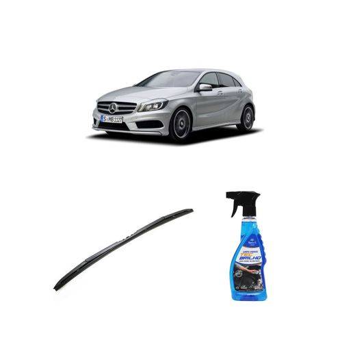 Kit Limpa Vidros Spray Tecbrilho 500mL Para-Brisa Tecbril + Palheta Totalclip Hybrid 24" Redux32 Mercedes Benz CLASSE A de 2007 a 2015