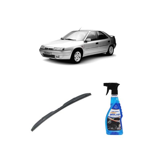 Kit Limpa Vidros Spray Tecbrilho 500mL Para-Brisa Tecbril + Palheta Totalclip Hybrid 24" Redux32 XANTIA de 1993 a 2001